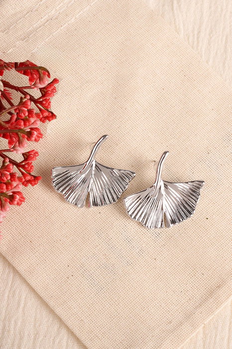 Heliophilia Silver Pendientes de Plata Plateados